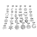 Variety of 14k gold-filled pendants with cubic zirconia for DIY jewelry making - Style 2(2#) / Platinum Plated