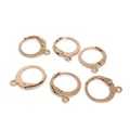 Set of six 14k gold-plated rose gold lever back ear hooks with hanging loops for DIY jewelry - Rose Gold