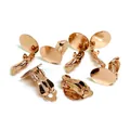Accesorio joyería oro rosa 14k clip para pendientes con base redonda de 12mm - Oro Rosa (Bandeja 12mm)