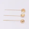 14K vergulde bloem speld broches met filigraan ontwerp voor DIY sieraden maken - 14K Goud Gevulde Goudkleur