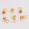 6-piece set of gold-plated tulip flower charms for DIY jewelry making accessories - 18K Gold Plated / Gold