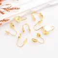 Clip per orecchie placcate oro 18k per creazione di orecchini fai-da-te senza buco - D82 Piccolo / Placcato Oro 18K