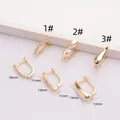 Three styles of 14k gold plated drop and twist hoop earring findings with size measurements - Bead Decoration Style (1#) / Gold