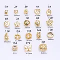 14K vergoldete Perlen und Anhänger mit Zirkon in Herz- und Sternform für DIY-Schmuck - Stil 2 / 14K Vergoldet