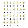 Pendentifs 26 lettres plaqués or 14K avec zircons pour la création de bijoux DIY - Lettre Initiale A (H33 A) / Plaqué Platine