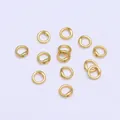 14K goldgefüllte mattierte Verbindungsringe mit Seitenlöchern für DIY-Schmuck - Matte Textur / Sandgold