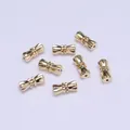 Polished 14K gold filled screw clasp connector for DIY pearl necklace and bracelet - 14K Gold Plated