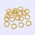 Λεπτομέρεια από στριφτούς κρίκους 14k gold-filled για κατασκευή κοσμημάτων DIY - Εξωτερική Διάμετρος 6mm / 18K Επιχρυσωμένο