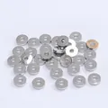 Cuentas espaciadoras bañadas en oro 18K discos de metal 1mm para joyas DIY - 4mm / Platino