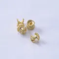 14K gold plated irregular wave spacers with zircons for DIY jewelry making - Striped Bowknot Small (L59) / Gold