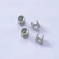 Macro detail of silver wave spacer beads with radial texture for jewelry making - Radial Dense Texture Small (L59) / Silver