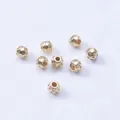 14K gold filled 4.5mm geometric spacer beads with football pattern for DIY jewelry - 14K Gold Filled Color-Preserving (H168)