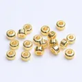 Perles intercalaires en or 18 carats pour bracelets DIY et création de bijoux - 4mm / Plaqué Or 18K
