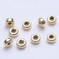 Distanziatori spessi placcati in oro 18k per la creazione di gioielli fai-da-te - 4mm / Placcato Oro 14K