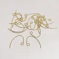 Ganchos para pendientes de latón chapado en oro de 14k con acabado texturizado para joyas - Chapado en Oro de 14K