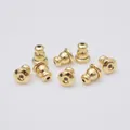 Set of 8 gold bullet earring backs made of 14k gold-plated metal with silicone inserts - Bullet Style (M22) / 14K Gold