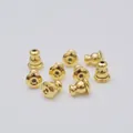 Macro detail of 14k gold-filled bullet earring backs with silicone inserts for DIY studs - Bullet Style (M22) / 18K Gold