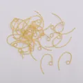 Ganchos para pendientes en forma de 9 bañados en oro 14k con acabado de textura estrellada - Chapado en Oro 18K