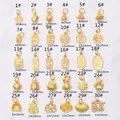 Ancient gold lotus and fortune charms for DIY bracelet making, multiple styles and sizes - Auspicious Pendant (Q60-8#)