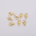 Bulk 24k vacuum gold-plated lobster clasps for DIY jewelry making and necklaces - Small Lobster Clasp Style (B39)