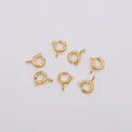 Set of 7 gold-plated 24K vacuum-plated spring ring clasps for necklace and bracelet DIY - Small Spring Ring Style (B40)