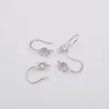 Silver 14k gold-filled ear hooks with cubic zirconia for DIY jewelry making - Round Zirconia Style (E48-3#) / Silver