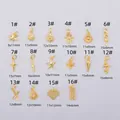 Σετ επίχρυσα μενταγιόν 18k με καρδιές και λουλούδια για χειροποίητα κοσμήματα - Σχήμα Αστεριού (G67 1#) / Χρυσό