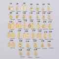 Sélection de 37 breloques plaquées or 14k aux motifs traditionnels pour bijoux DIY - Style Auspicieux (G90 1#) / Or