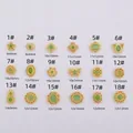 Golden clover and butterfly jewelry beads with green gemstones in various sizes - Hollow Round Flower Style (G50 5#)