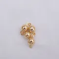 Macro detail of 14k gold-plated magnetic ball clasps for DIY jewelry making - Ball (B2) / 14K Gold Plated