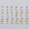 Varietà di perline distanziatrici placcate in oro 14k a forma di fiori e cuori per gioielli DIY - Stile Cuore (K86 1#) / Placcato Oro 14K