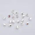 Irregular silver beads with faceted metallic luster for DIY jewelry making material - Silver (Color Retention)