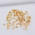 Polished 14k gold-filled triangle spacer beads for DIY jewelry making and necklaces - 14K Gold Filled Gold Color