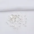 Polished silver triangle spacer beads for DIY jewelry making and necklace crafting - Silver