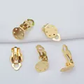 Details von 14k goldgefüllten Frosch-Ohrclip-Konvertern mit 5-Loch-Basis für DIY-Schmuck - 18k Vergoldet (Goldfarbe)