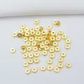 Perles intercalaires rondelles plaquées or 14k pour création de bijoux et bracelets DIY - 3mm / Plaqué Or 18K