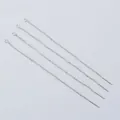 Pack of 4 silver 14k gold-plated 1.0mm O-chain tassel earrings for DIY jewelry making - Silver