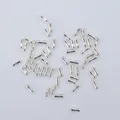 Polished silver 14k gold-filled small tube beads for DIY jewelry making and bracelets - Silver