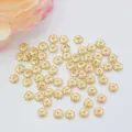 DIY 14k gold plated floral spacer beads for jewelry making necklaces and bracelets - 14K Gold Plated