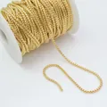 Επίχρυση αλυσίδα box 14K 2,5mm σε καρούλι για κατασκευή κοσμημάτων DIY και χειροποίητα κολιέ - Χρυσό Χρώμα με Γέμισμα Χρυσού 14K