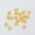 Textured 14K gold filled bead tips for DIY bracelet and necklace jewelry making - 18K Gold Plated