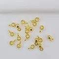 Polished 14k gold-filled bead spacers and pendant clasps for DIY jewelry making - H50 Round 18k Gold Plated
