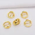 5pcs 14k gold plated hollow star spacer beads for jewelry making and diy crafts - 18K Gold Plated