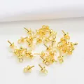 14K gold plated eye pin bead cups for DIY jewelry making and necklace crafts - 3mm (M68) / 18K Gold Plated