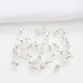 Silver 14k gold-filled eye pins with semi-hole cup pearl tray for jewelry making - 3mm (M68) / Silver (Color Retention)