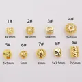 14k gold filled spacer beads set in various shapes for DIY jewelry making - Wave Pattern Style (A35 1#) / 14K Gold Plated