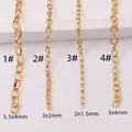 DIY jewelry making 24k gold plated oval O-chains in four different widths and sizes - Thick Oval Link (S4 1#)