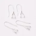 Zilveren 14k goud gevulde U-oorhaken met knijpsluiting voor DIY sieraden maken set - Zilver (Kleurbehoud)