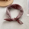 Detail eines böhmischen Halstuchs mit Paisley-Muster in dunklem Burgunderrot - Kaffeebraun