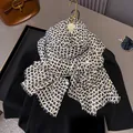 Beige cotton linen feel scarf with black heart print and gold foil details for women - 180x60cm / Black